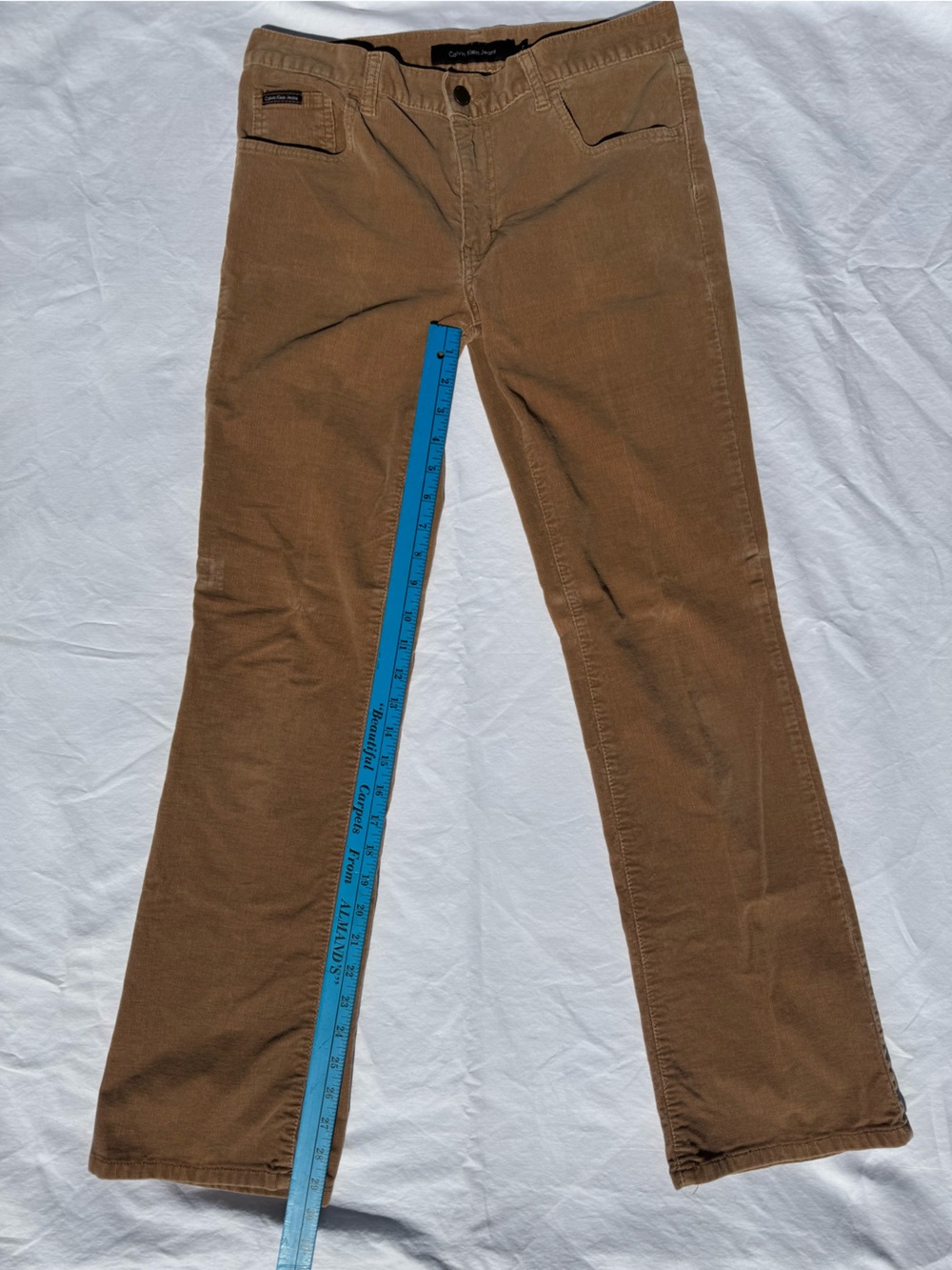 Calvin Klein Jeans Women's Corduroy Pants Size 6 Brown Straight Leg